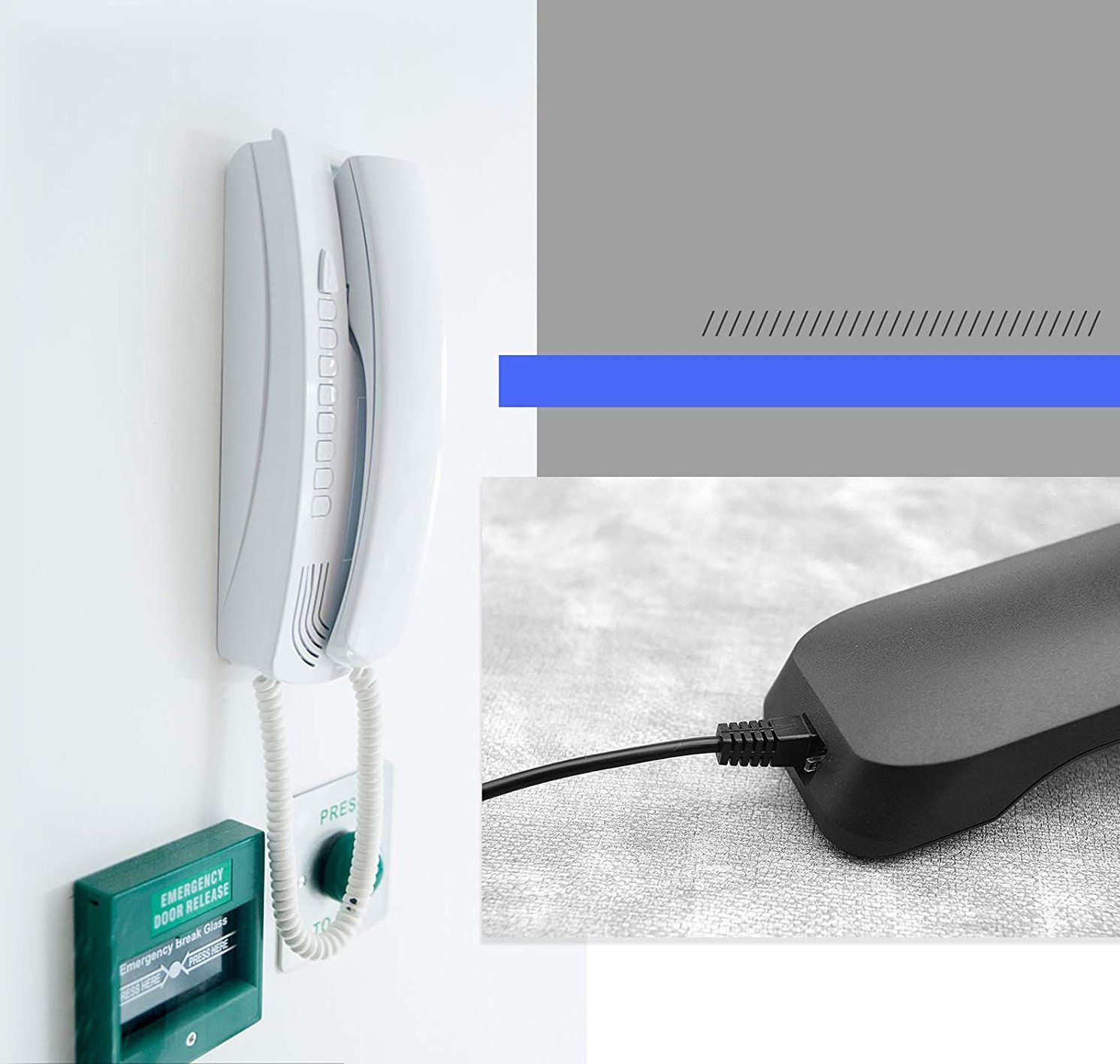Adapter audio Equip RJ9 në 3.5mm për kufje, për telefona VOIP, i zi