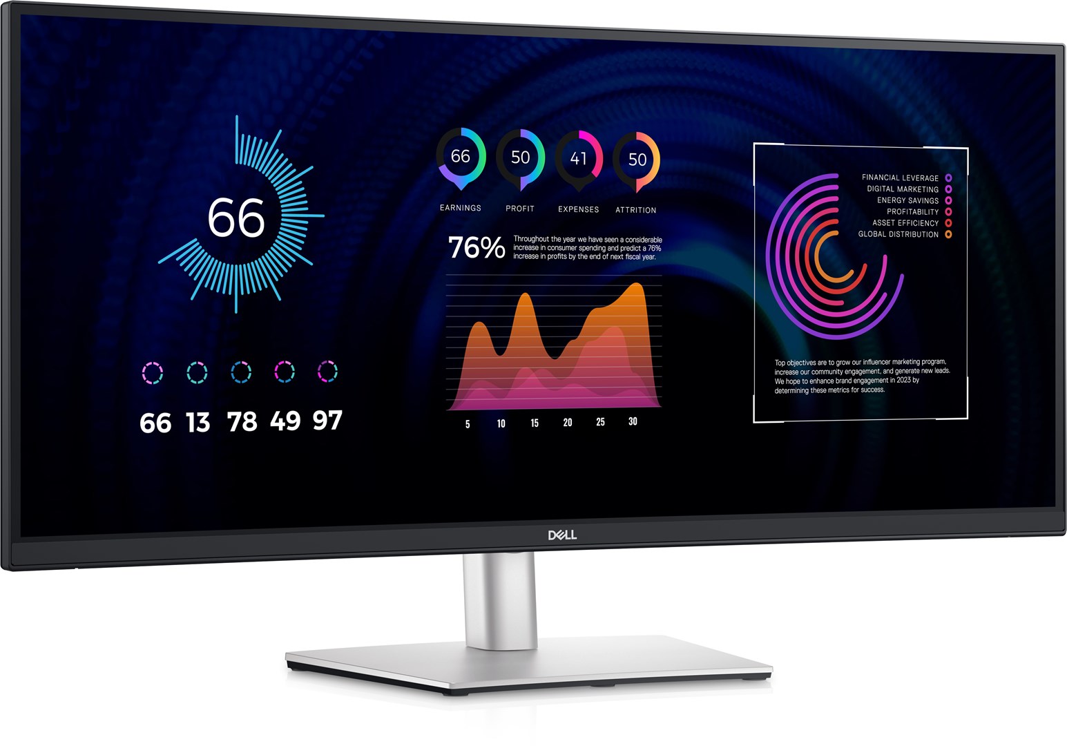 Monitor DELL P3424WE, 34.1", WQHD, i zi