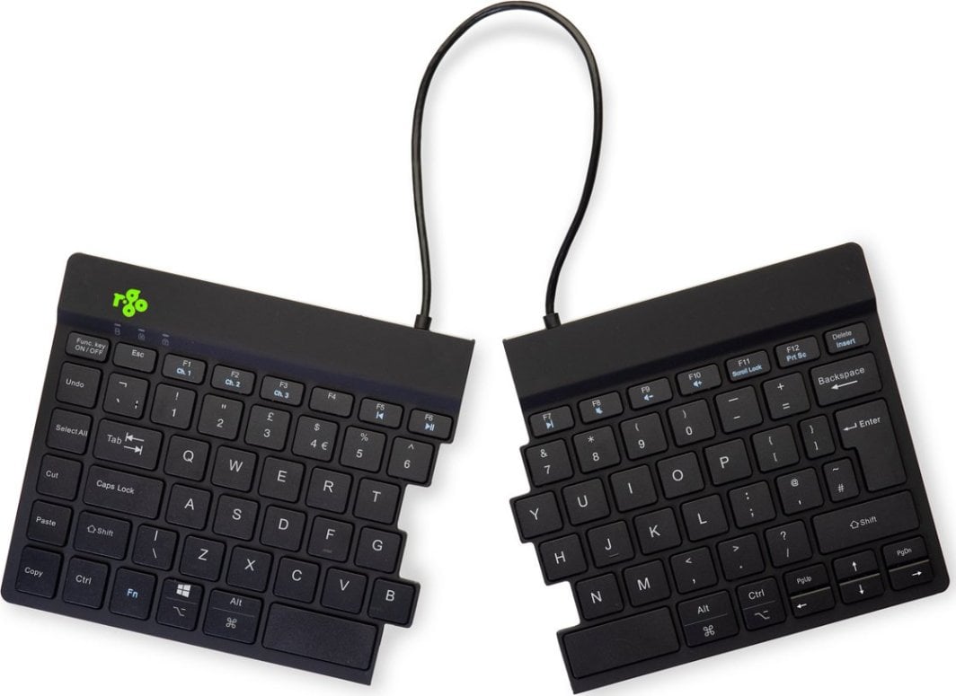 Tastierë R-GO Tools, wireless, UK, e zezë