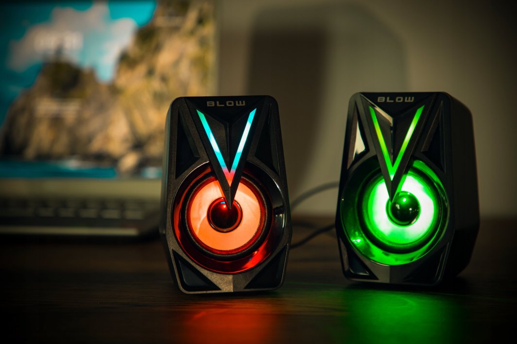 Altoparlantë kompjuteri Blow Computer Speakers 2.0 Balance, USB, LED RGB, të zinj