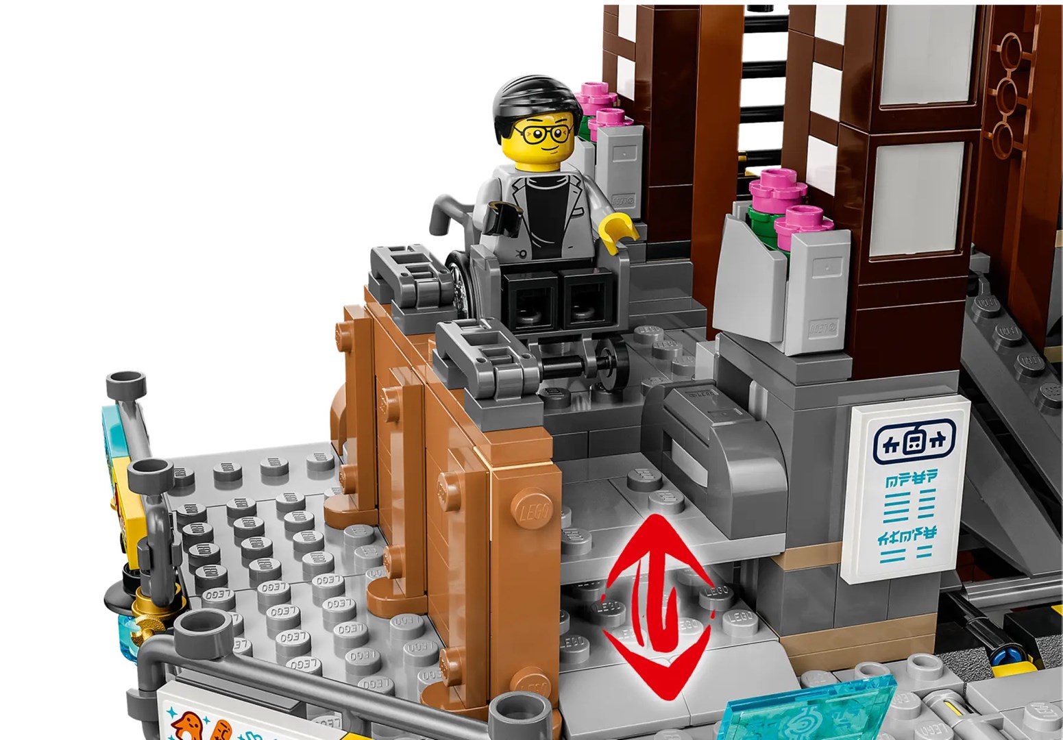 Set lodër LEGO NINJAGO City Markets, 21 minifigura, 4 kate, shumëngjyrësh