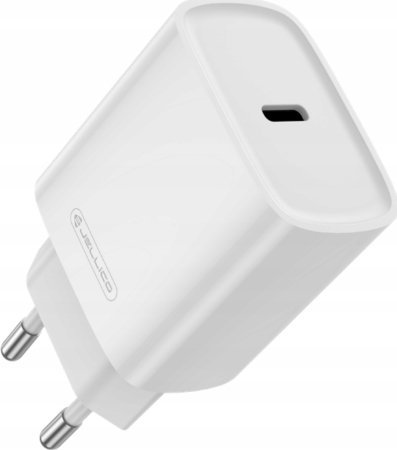 Karikues muri JELLICO EU53, 30W PD, USB C me kabllo USB C Lightning, i bardhë