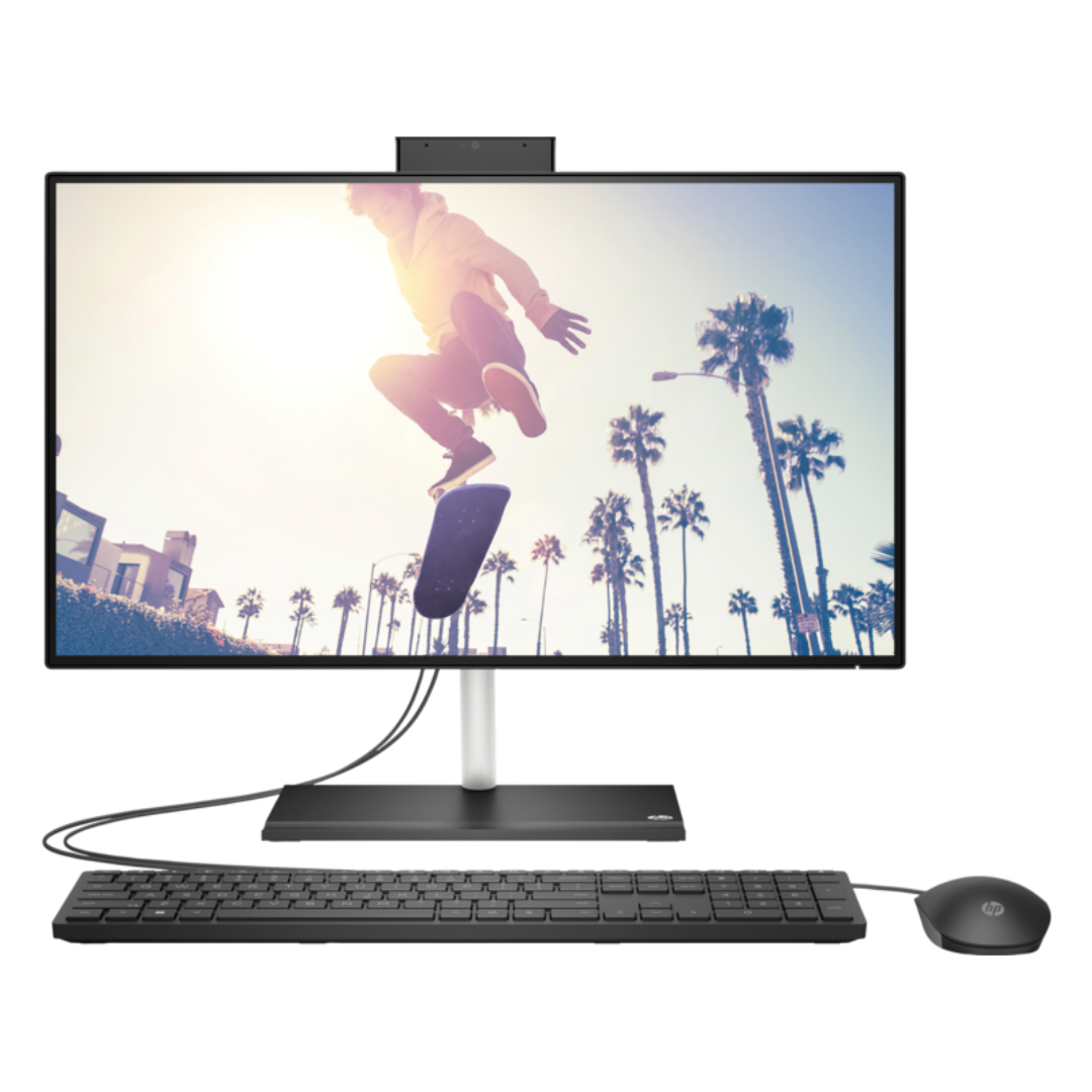 Kompjuter All-in-one HP 24-CK0005NH, 23.8", Intel Core i5-1235U, 8GB RAM, 256GB SSD, Intel Iris Xe Graphics, i zi