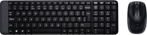 Komplet tastierë dhe maus Logitech MK220, wireless, USB, i zi