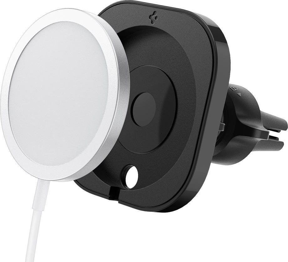 Mbajtëse magnetike për makinë Spigen MagFit, për MagSafe, montim në grilë ajri, e zezë
