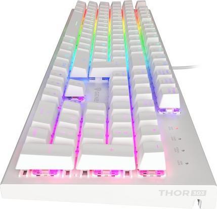 Tastierë mekanike Genesis Thor 303, Outemu Brown, RGB, e bardhë