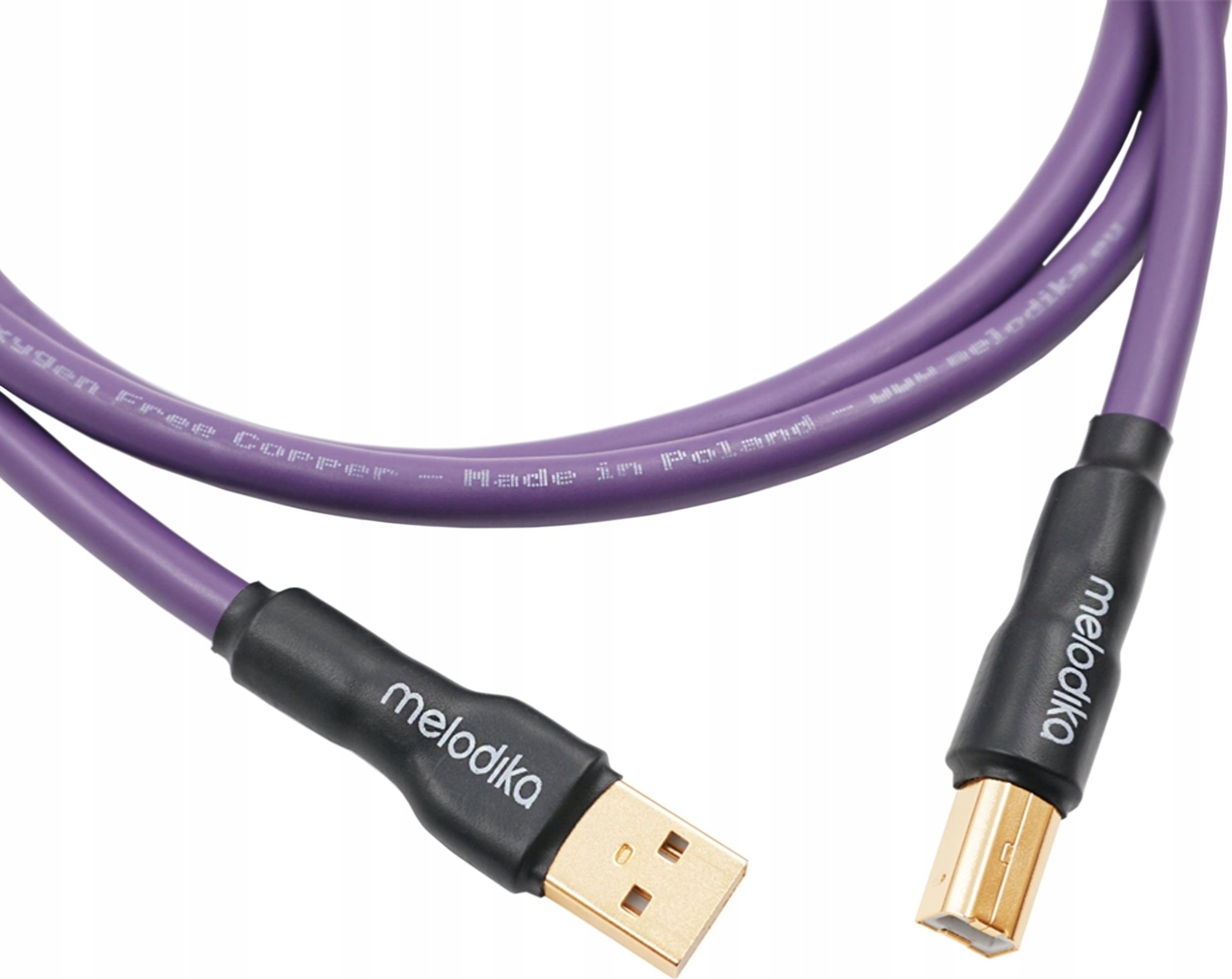 Kabllo USB A në B Melodika MDUAB50, USB 2.0, 5 m, e zezë