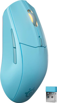Maus безжичен SteelSeries Rival 3 Gen 2, оптички 18K, Bluetooth 2.4GHz, аква