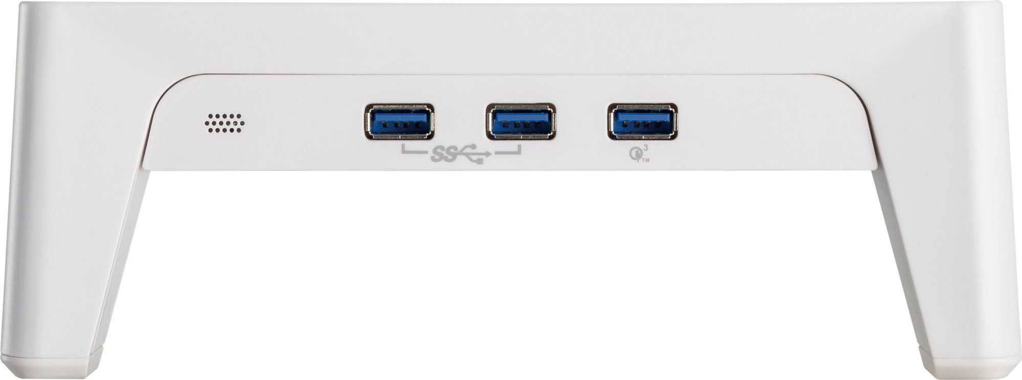 Постамент за монитор InLine Stand Plus, 80mm, 2x USB 3.2 Gen1 и QC3, панел од јавор