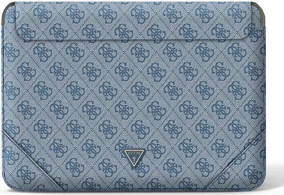Mbështjellëse laptopi Guess GUCS16P4TB, 16", lëkurë Saffiano, blu