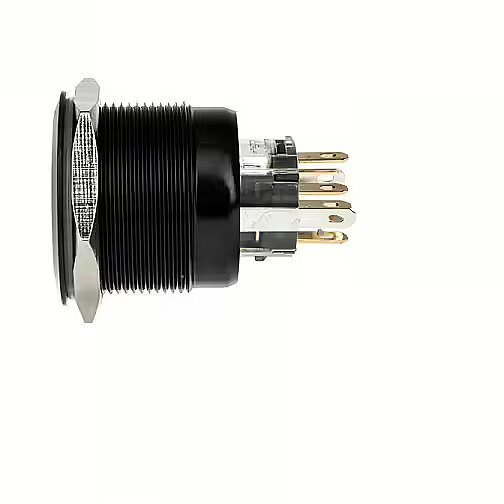 Buton metalik DimasTech Blackline Dot, 25mm, RGB, i zi