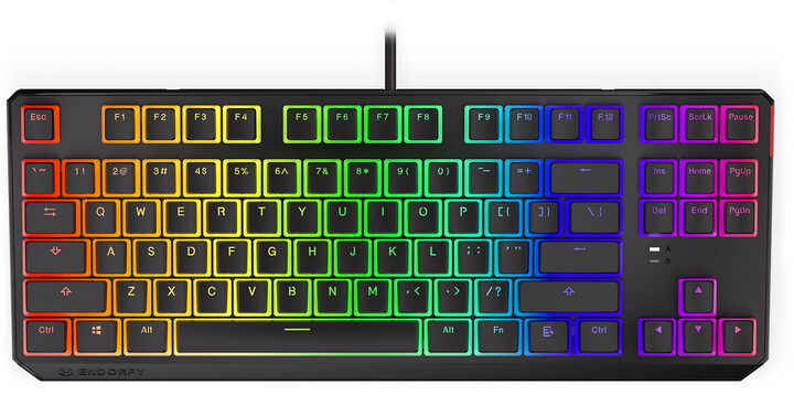 Tastierë Endorfy Thock TKL Pudding Brown, Kailh Brown, US, e zezë