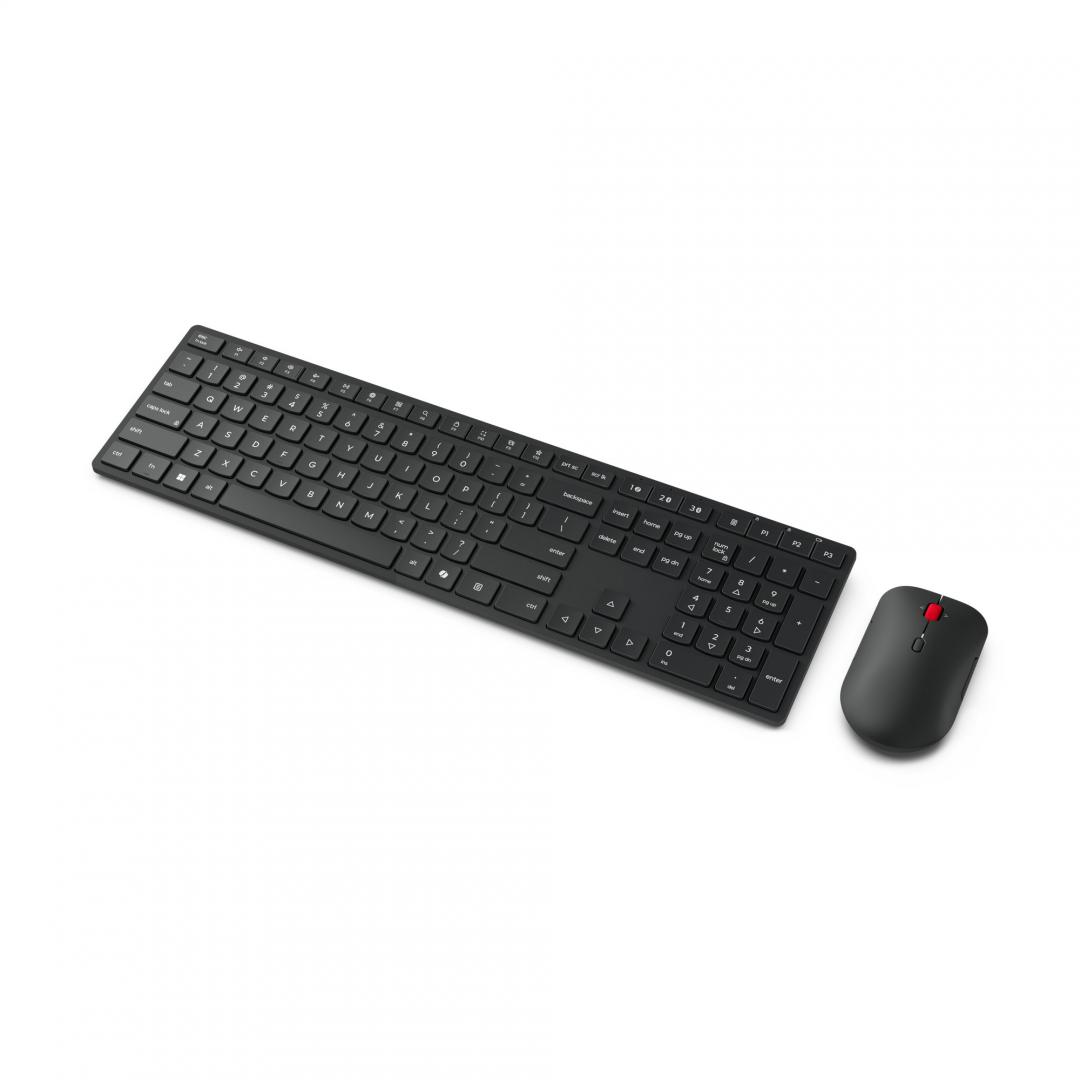 Kombo tastierë dhe mi Lenovo Wireless Multi-Mode Pro 6000, US English, me marrës USB, i zi