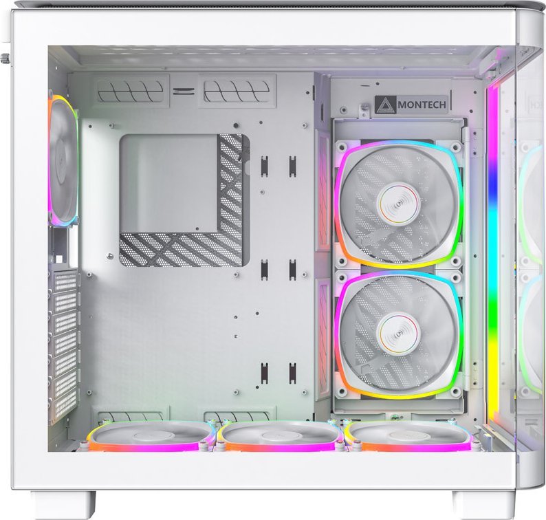 Kasë Montech King 95 Pro ARGB, e bardhë, Midi Tower