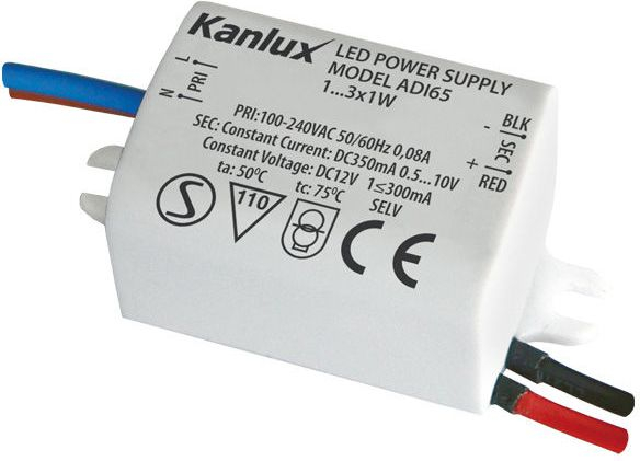 Furnizues energjie LED Kanlux ADI 65 01440, 1-3W, 350mA, i bardhë