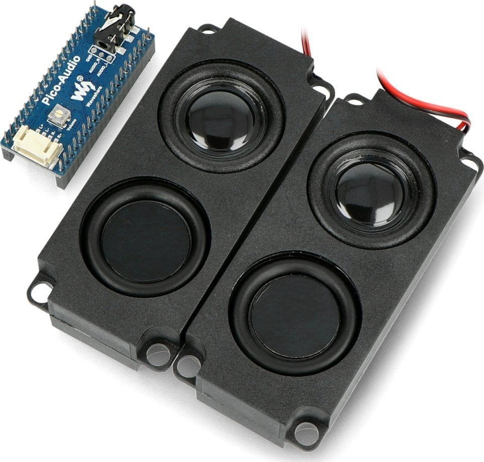Modul audio Waveshare 20167 për Raspberry Pi Pico, me 2 altoparlantë 5W, dalje kufjesh, i gjelbër