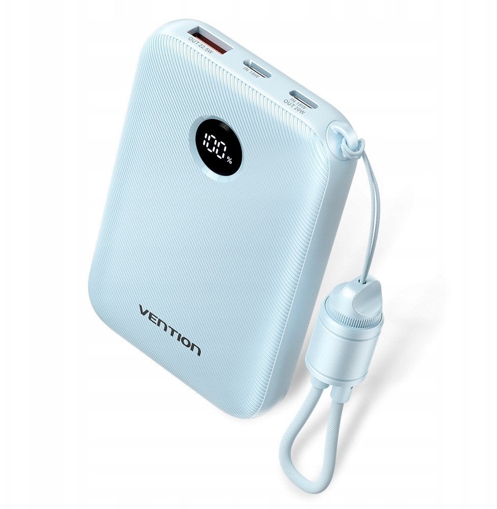 Powerbank Vention FKAL0-C, 10000mAh, 22.5W, blu