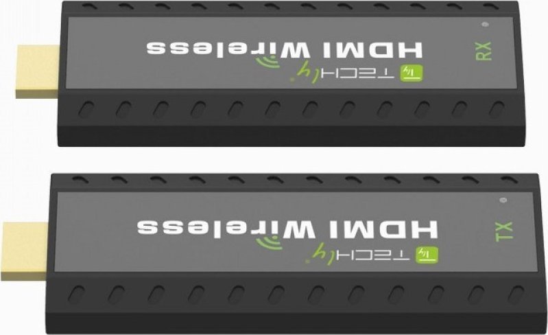 Extender AV Techly IDATA HDMI WL53, transmetues dhe marrës HDMI pa kabllo, i zi