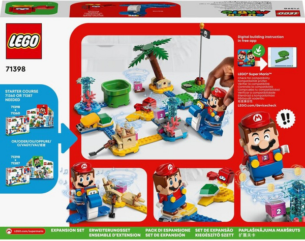 Lodër LEGO Super Mario ™ 71398 On the beach at Dorrie, 229 pjesë