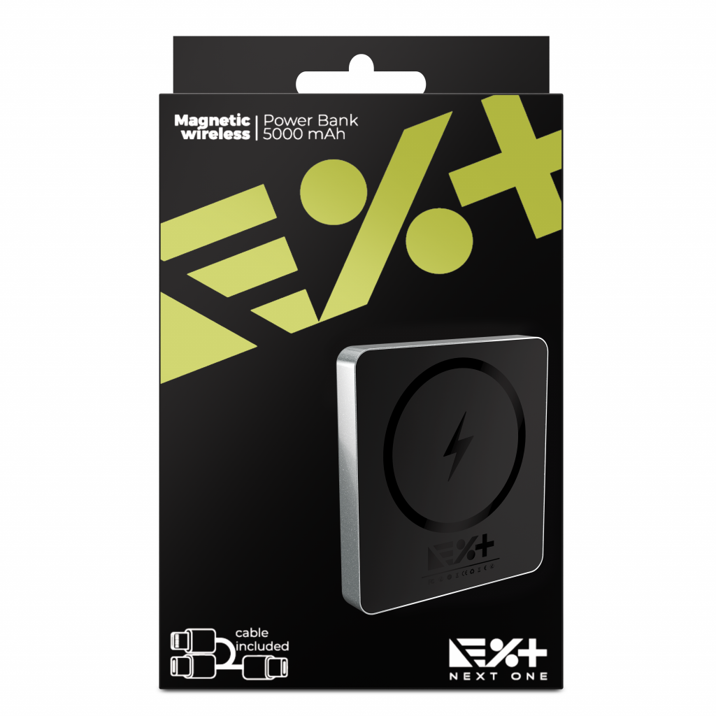 [OUTLET] Powerbank Next One Magnetic Wireles, 5000 mAH