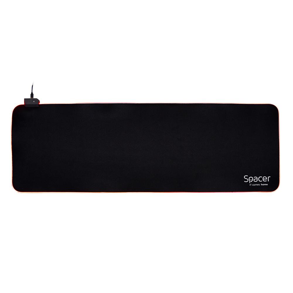 Mousepad gaming SPACER SP-PAD-GAME-RGB-B, RGB, i zi