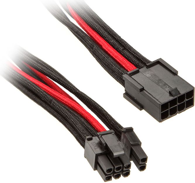 Kabllo SilverStone PCIe, 0,25 m, e kuqe