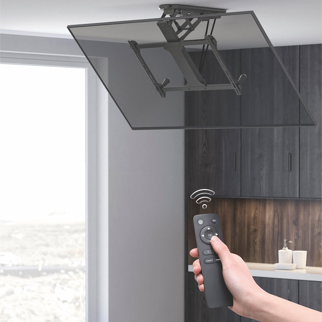 Mbajtëse tavani për TV Maclean MC-880T, 32"-70", 35 kg, e zezë