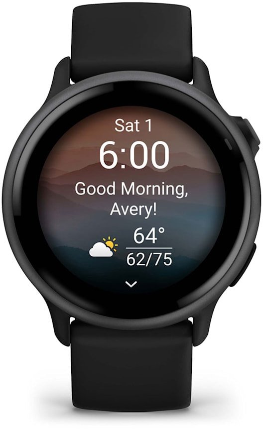 Ora inteligjente Garmin Vivoactive 6, 42mm, GPS, e zezë Slate