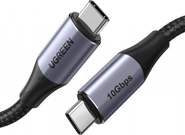 Kabllo USB Ugreen USB C në USB C, 1 m, 100W, gri