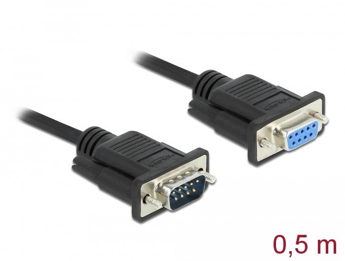 Kabllo seriale DeLOCK 86613, RS-232, 0.5m, e zezë