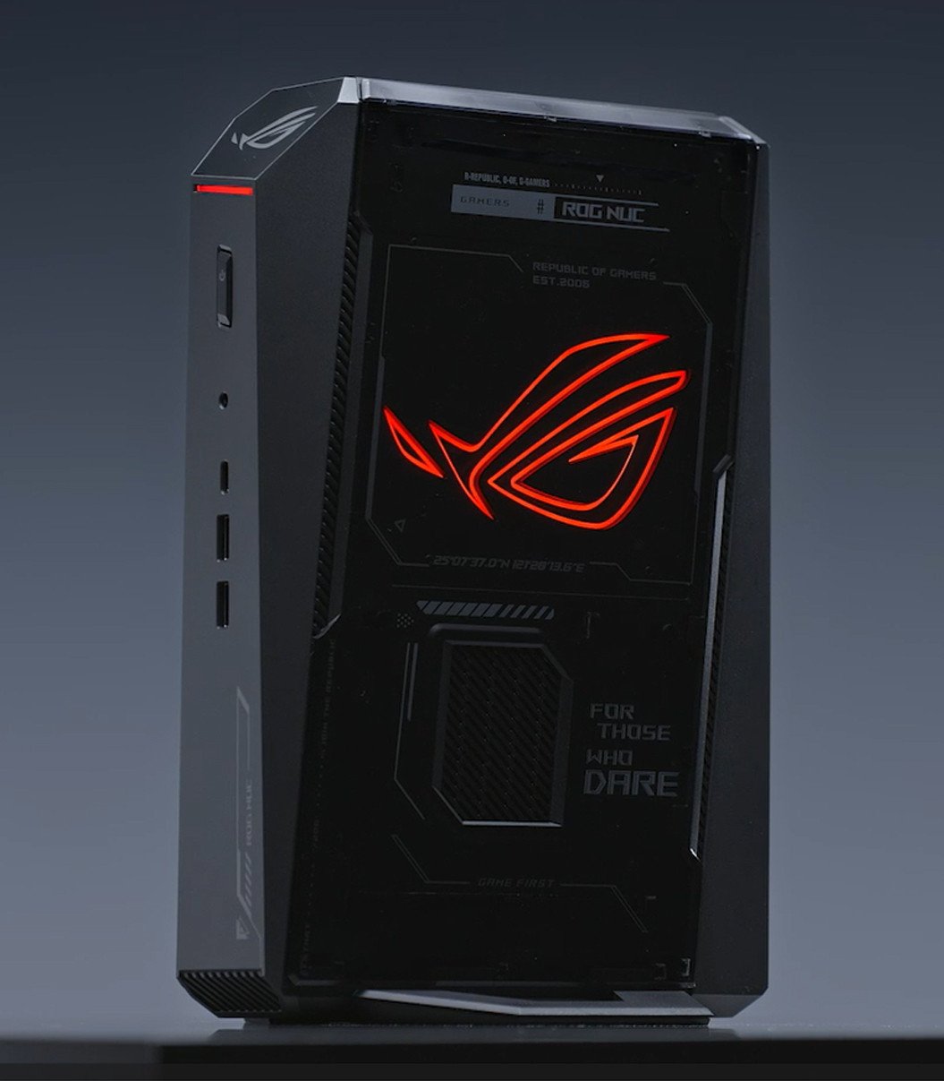 Mini PC gaming ASUS ROG NUC RNUC15JNK7X569A2, Intel Core Ultra 7 255HX, 16GB RAM, 1TB SSD, RTX 5060, i zi