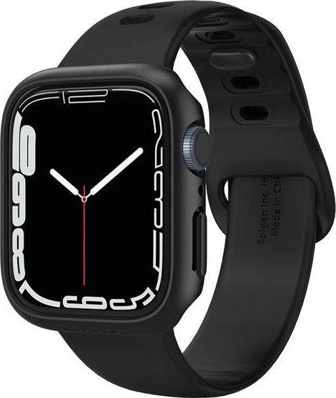 Mbulesë Spigen Thin Fit për Apple Watch 7 41mm, polikarbonat, e zezë