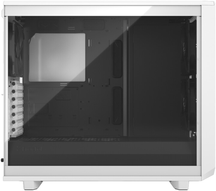 Kasë kompjuteri Fractal Design Meshify 2, me panel anësor transparent, e bardhë / zezë
