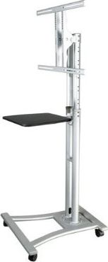 Mbajtëse dyshemeje për TV Lindy Floor Stand 40736, 27"-90", deri 50kg, argjendtë