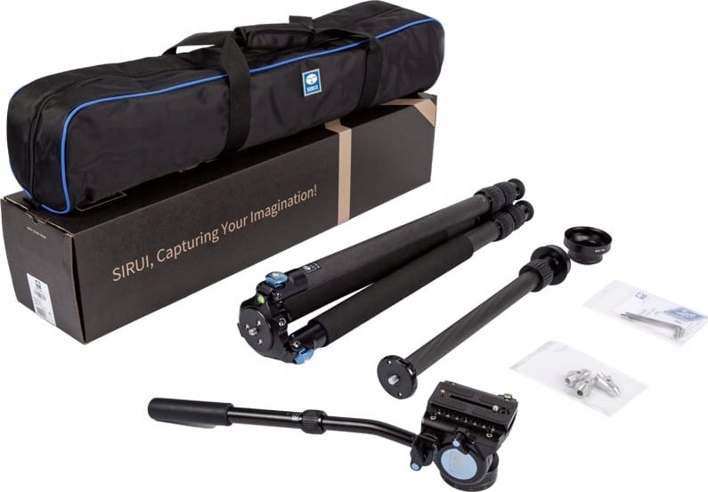 Stativ karboni Sirui R-3213X VH-10, set tripod video, i zi