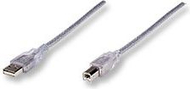 Kabllo Manhattan USB A - USB B 345408, 5m, e hirtë