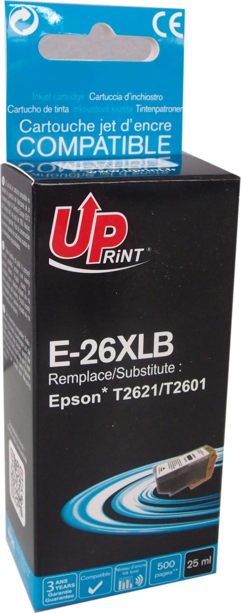 Patronë boje UPrint E-26XLB C13T26214010, inkjet, e zezë