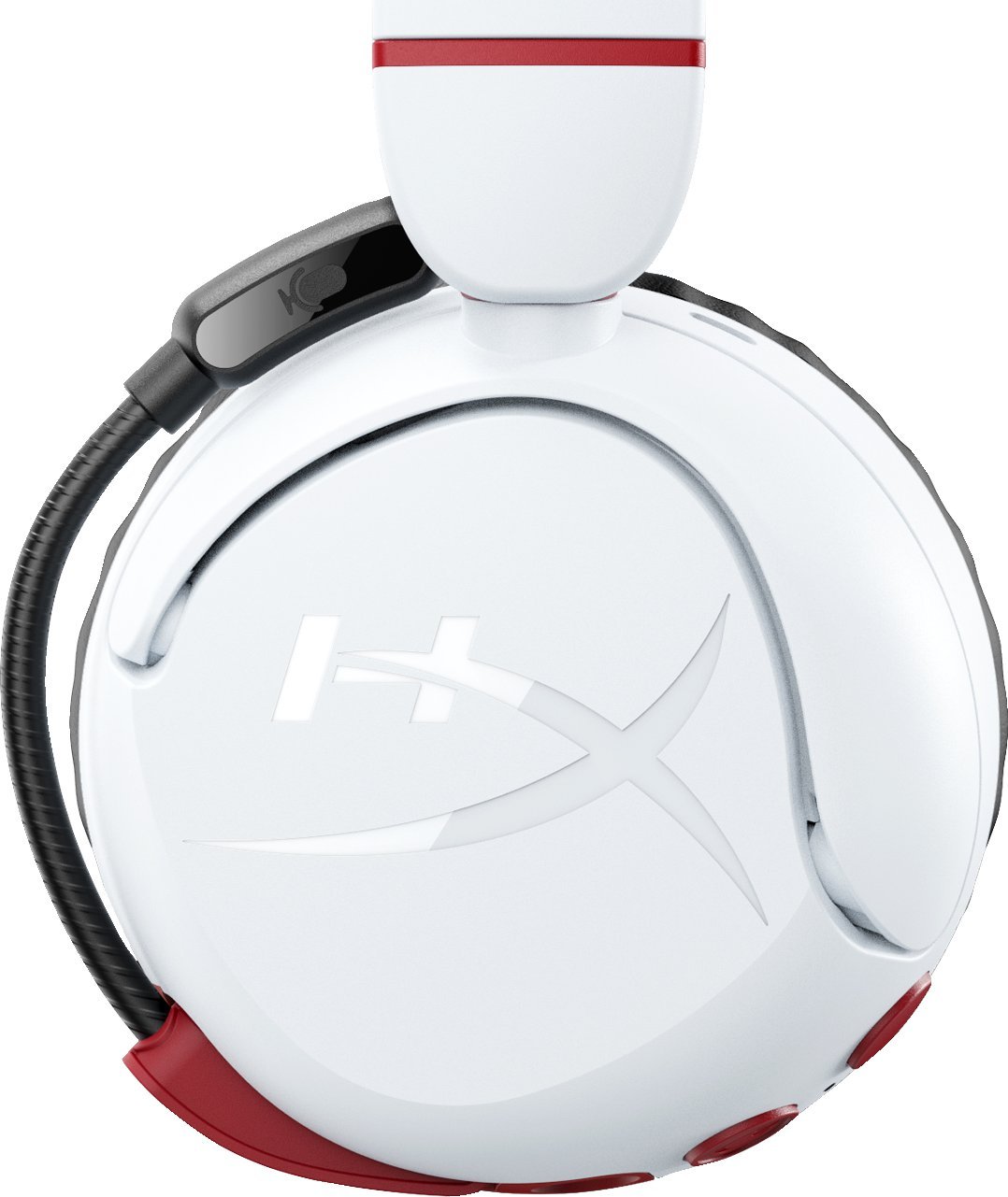Kufje gaming pa tela HyperX Cloud Mini, për PC dhe konzola, Bluetooth, e bardhë e kuqe