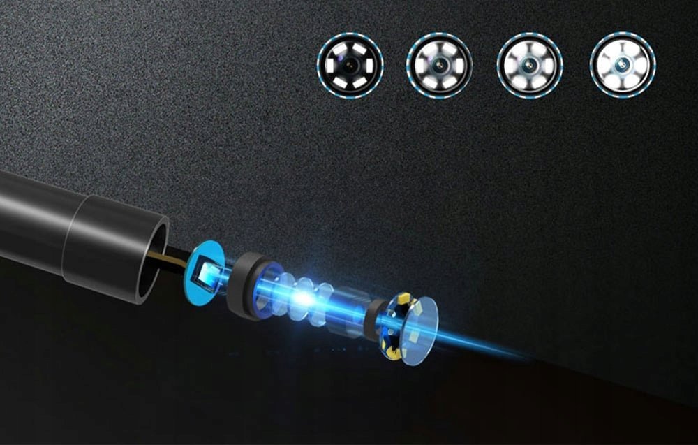 Kamerë endoskopike WiFi Ancel W655, lidhje me telefon, dritë LED, e zezë