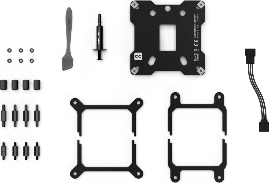 Ftohës uji për CPU Alphacool Core 1 Aurora, ARGB, argjendtë