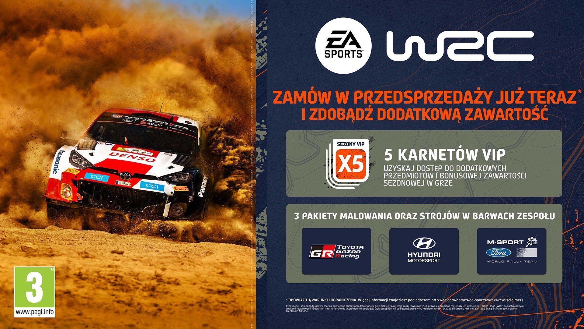 Lojë PS5 EA Sports WRC, sport garash, për PlayStation 5