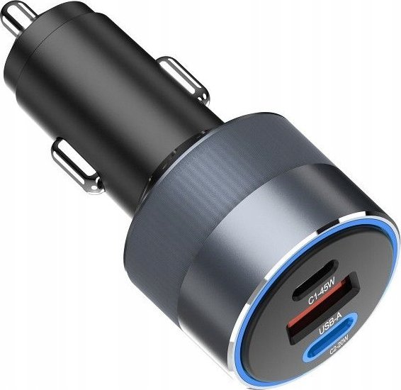 Karikues makine Forcell F-Energy Alu, 65W, 2x USB C 1x USB A, gri