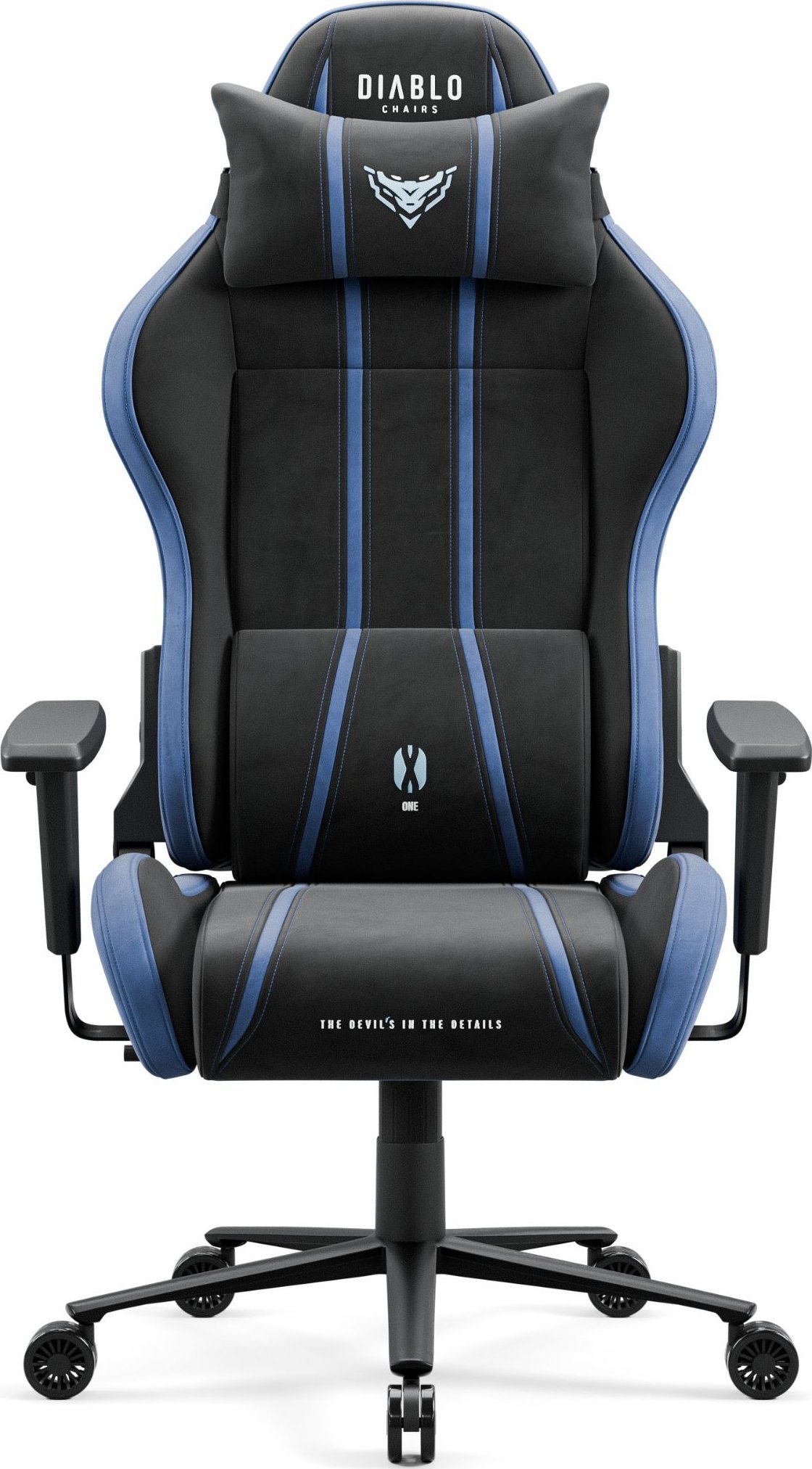 Karrige gaming Diablo X-One 2.0 Normal Size, material tekstil, deri 140 kg, blu e errët