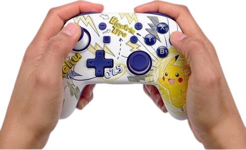 Kontroller PowerA Nano Enhanced Pikachu School Days, wireless / me kabllo, shumëngjyrësh