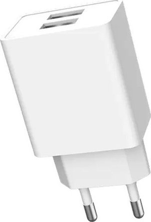 Karikues muri Denmen DC02T, 2 porta USB 2.4A, kabllo Type C, i bardhë