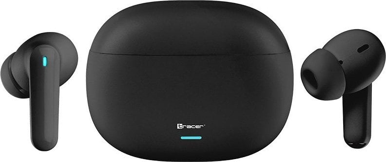 Kufje wireless Tracer S1 ANC TWS, Bluetooth 5.3, me kuti karikimi, të zeza