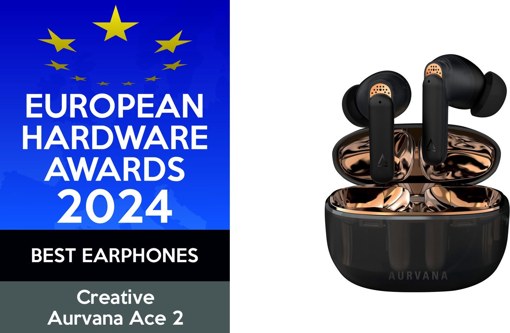 Kufje wireless Creative Aurvana Ace 2, Bluetooth 5.3, ANC, të zeza