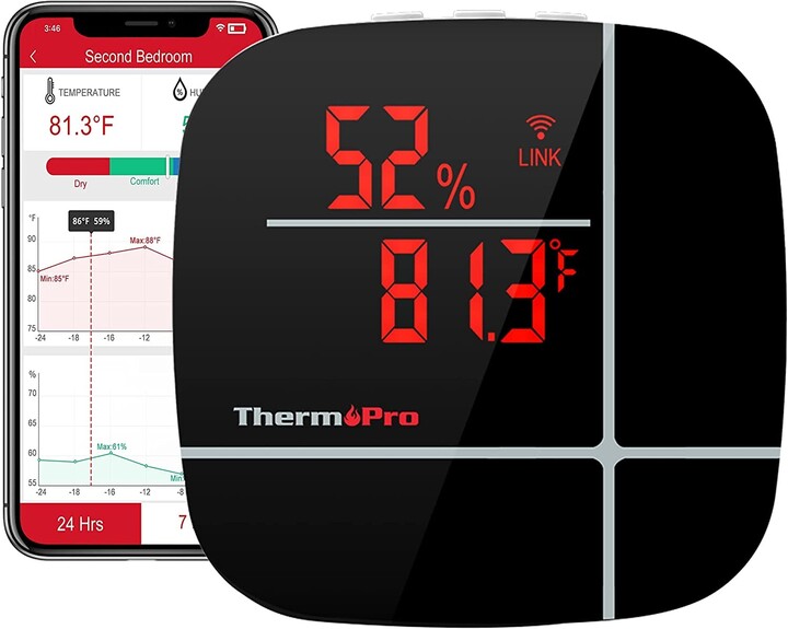 Termometër ThermoPro TP90, i zi