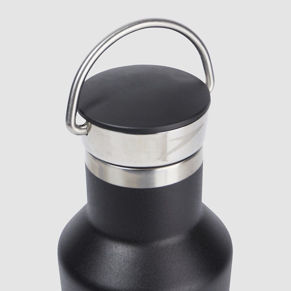 Shishe uji metalike Metal Water Bottle Black, e izoluar, çelik inoksi, e zezë