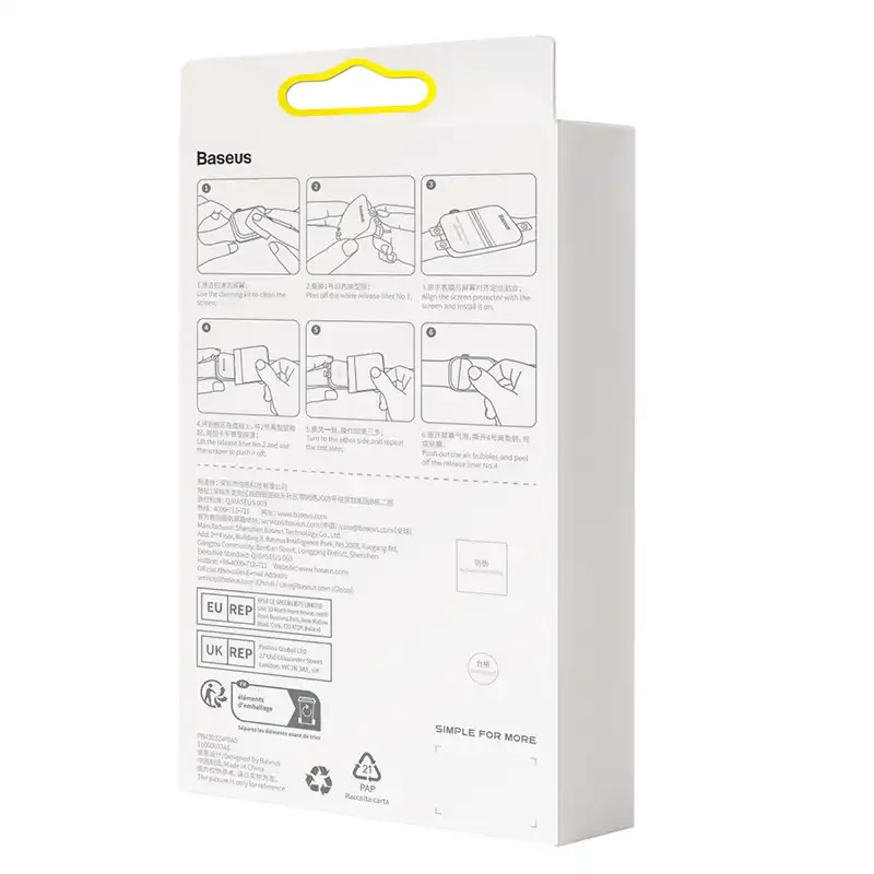 Mbrojtëse ekrani Baseus NanoCrystal 41mm, për Apple Watch 7/8, transparente